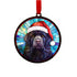 Newfoundland in Santa Hat Suncatcher Decoration